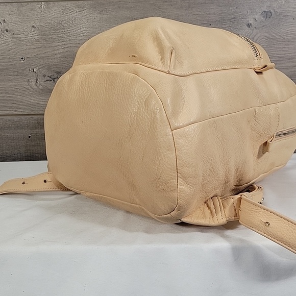 BAGGU Beige Leather Backpack Shoulder Bag Tote Handbag Purse main image 7
